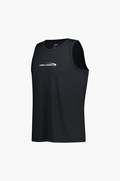 HDEX Baju Korea Olahraga Assist Core Sleeveless Black Pria Fitness