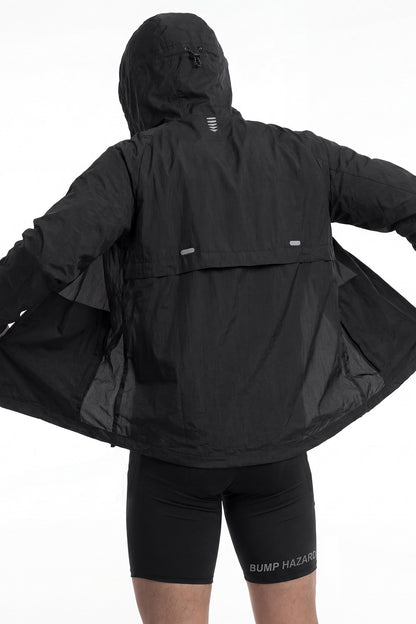 HDEX Baju Korea Olahraga Assist Lightweight Packable Jacket Black Pria Fitness
