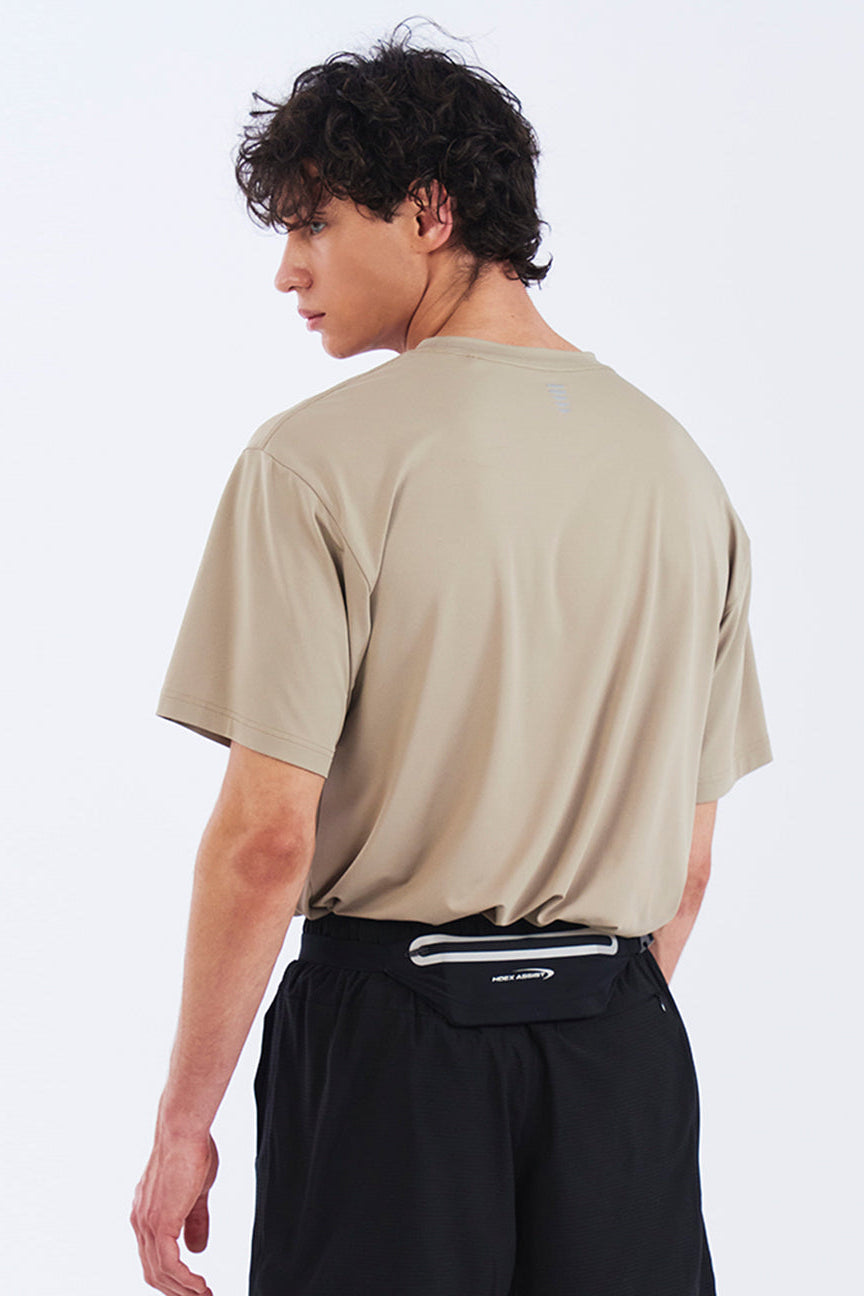 HDEX Tas Korea Olahraga Assist Running Waist Bag Black Pria Wanita Fitness