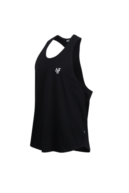 HDEX Baju Korea Olahraga Back Slogan Balance Sleeveless Shirt White Pria Fitness