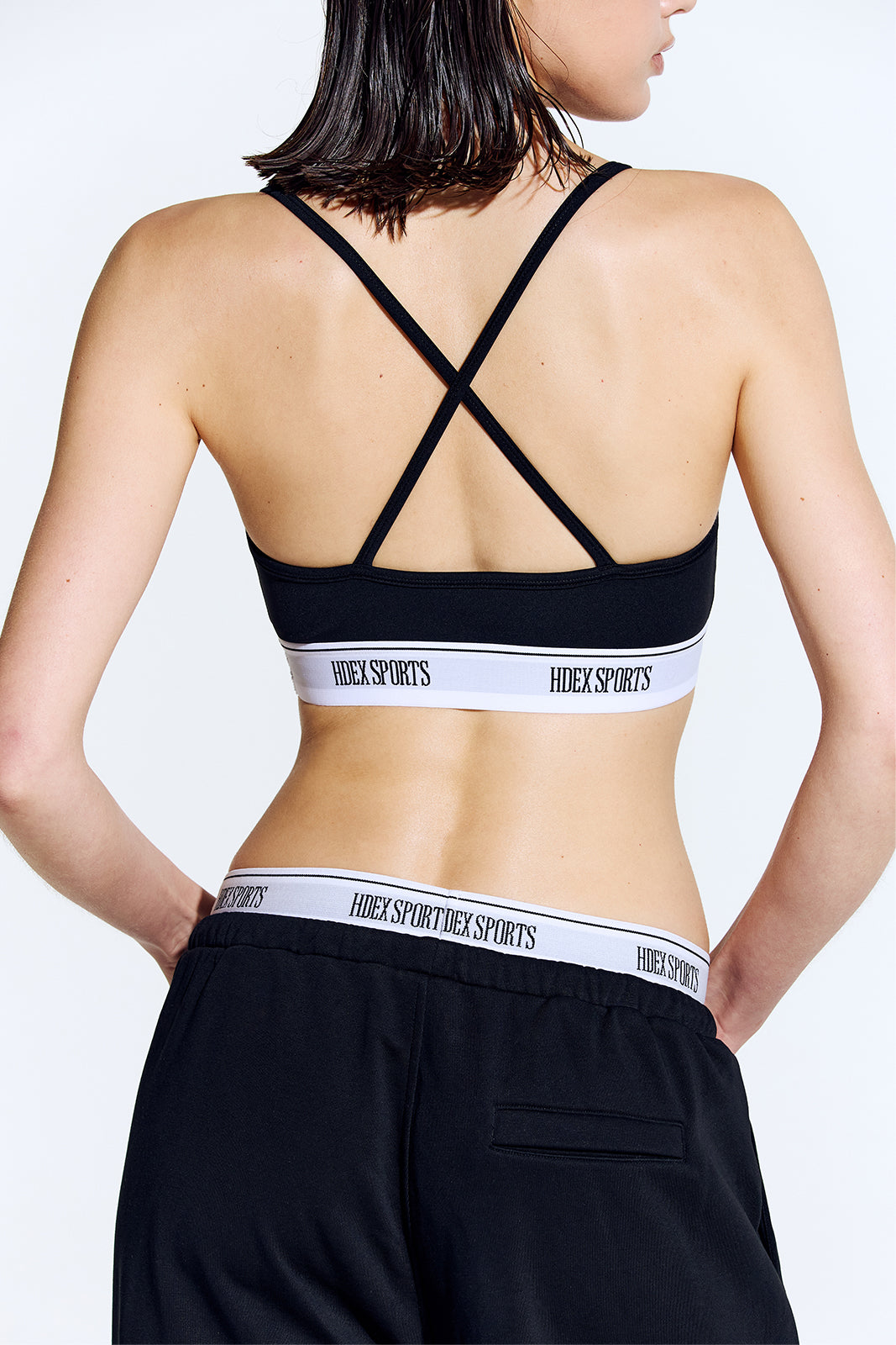 HDEX Pakaian Dalam Korea Olahraa Banding Stretch Bra Top Black