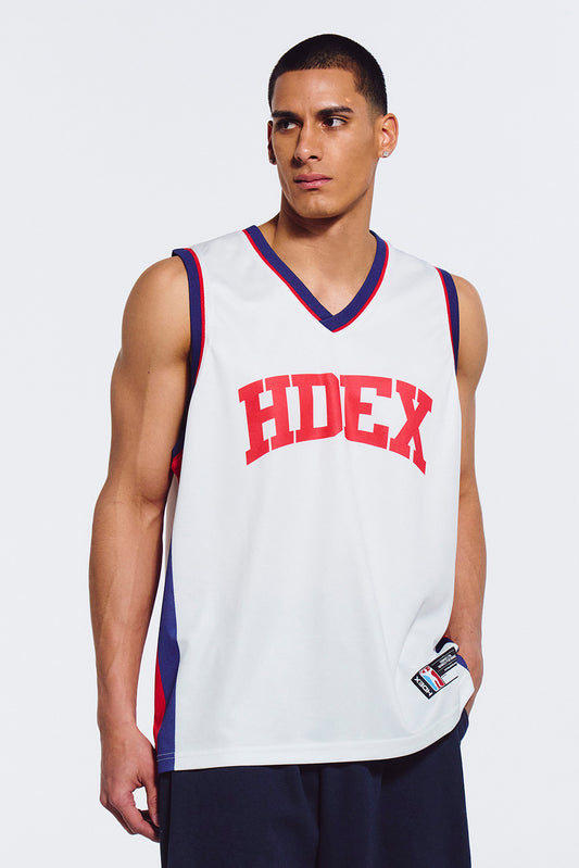 HDEX Basketball Mesh Jersey Sleeveless White