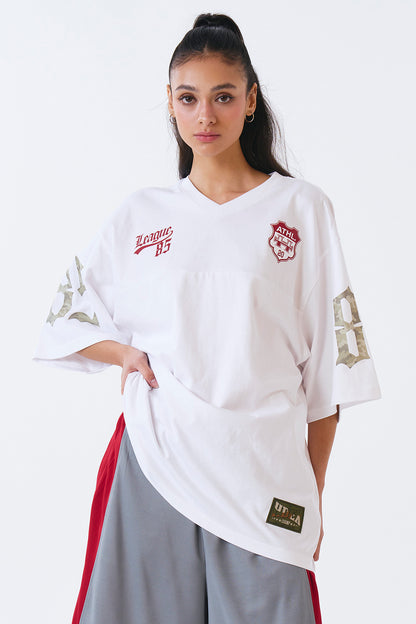 HDEX Camo Rugby over Fit Short Sleeve White