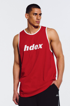 HDEX Classic Logo Contrast Sleeveless Red