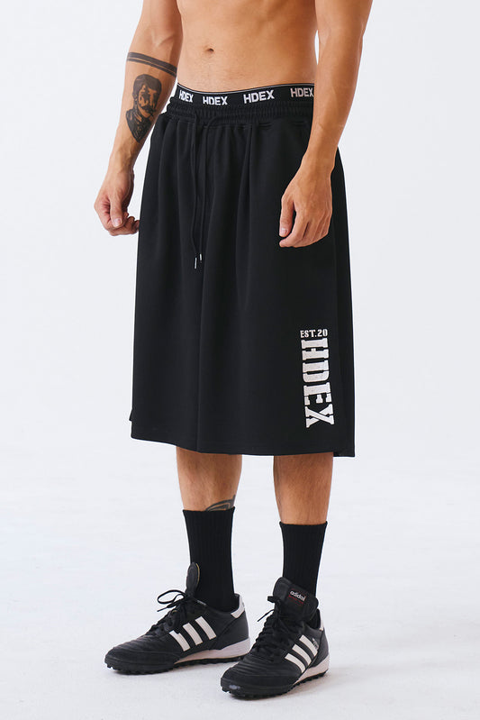 HDEX Classic Pintuck Mesh Shorts Black