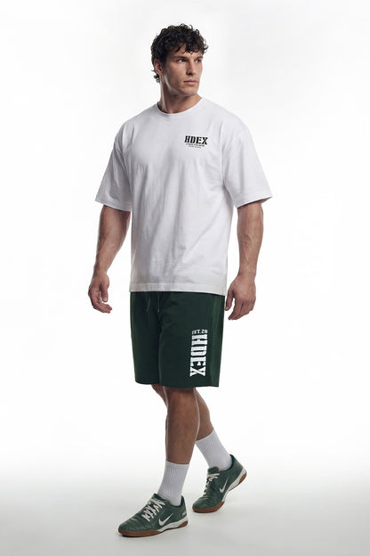 HDEX Celana Korea Olahraga Classic Pintuck Mesh Shorts Green Pria Fitness