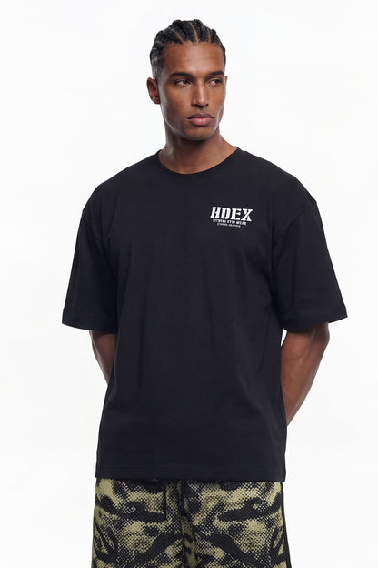 HDEX Baju Korea Olahraga Core Sorona Mesh Short Sleeve Black Pria Fitness