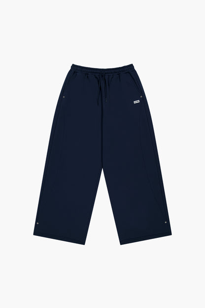 HDEX Celana Korea Olahraga Curve Rivet Sweat Pants Navy Pria Wanita Fitness