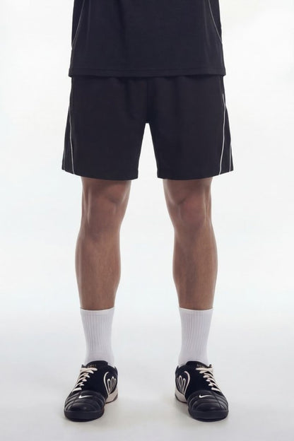 HDEX Celana Korea Olahraga EZ Airly Piping Shorts Black Pria Fitness