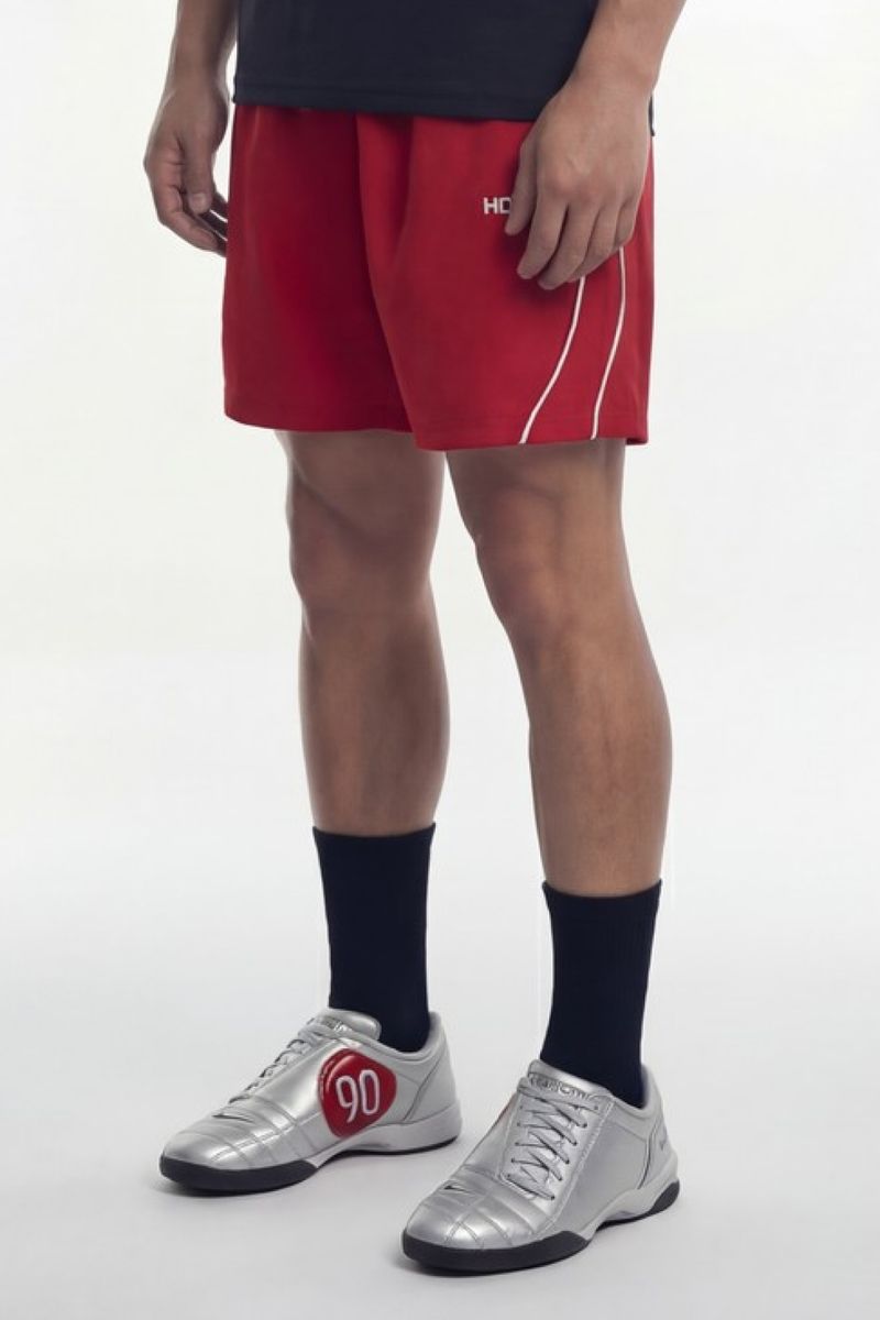 HDEX Celana Korea Olahraga EZ Airly Piping Shorts Red Pria Fitness