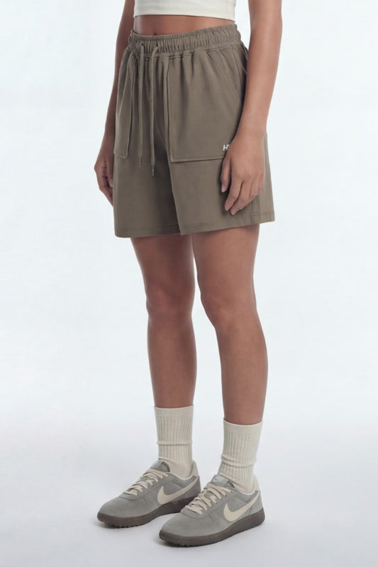 HDEX Celana Korea Olahraga EZ Deft Performance Shorts W Taupe Wanita Fitness