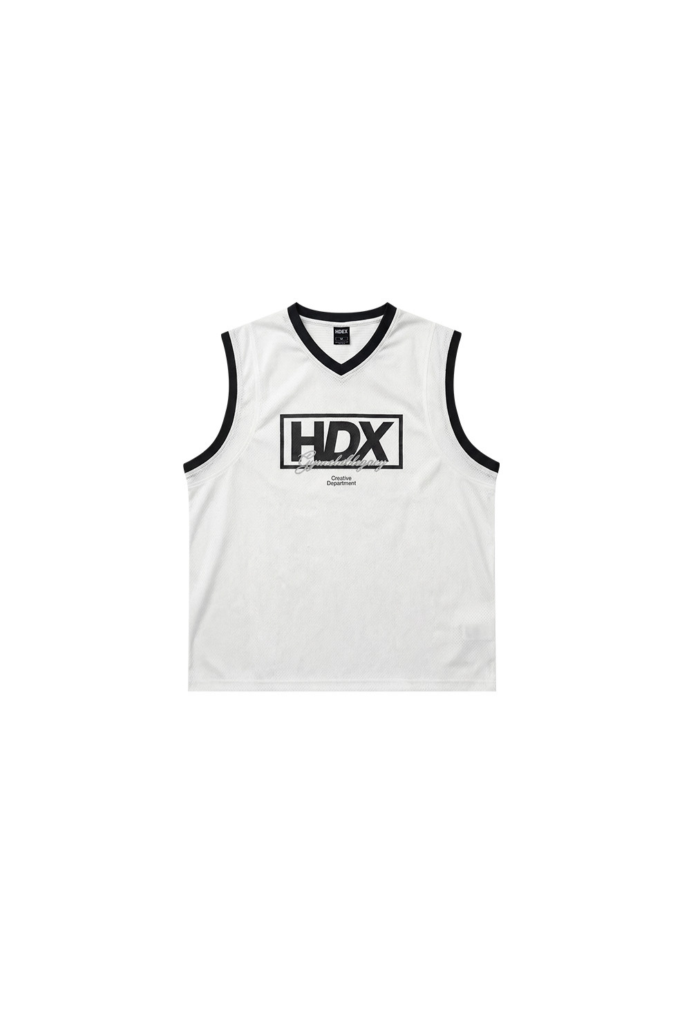 HDEX Baju Korea Olahraga Box Layer Mesh Sleeveless White Pria Fitness