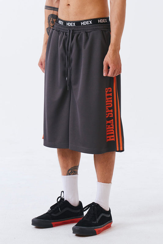 HDEX Giant Fit Mesh Bermuda Shorts Charcoal