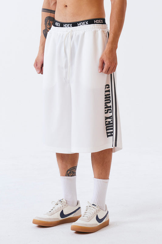 HDEX Giant Fit Mesh Bermuda Shorts White
