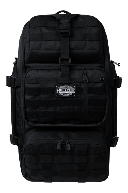 HDEX Gym Three Pocket Cordura Backpack Black