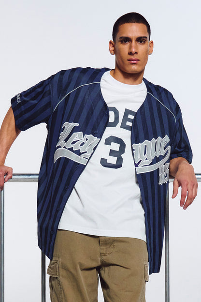 HDEX League 85 Baseball Jersey Navy