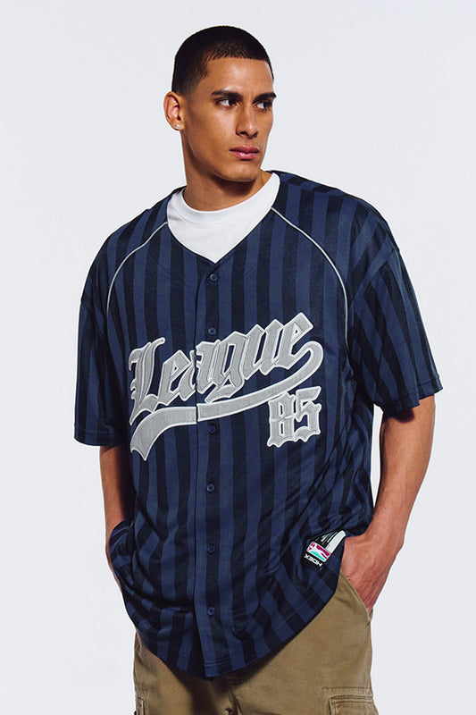 HDEX League 85 Baseball Jersey Navy