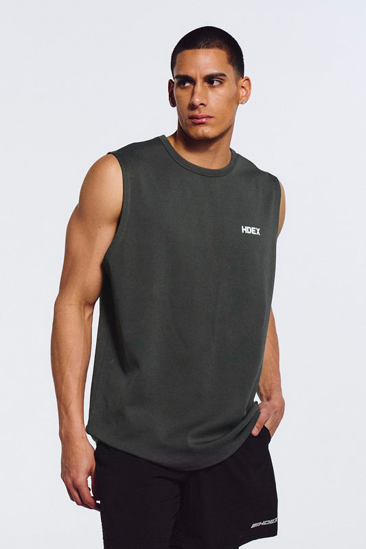 HDEX Main Small Logo Sleeveless Charcoal