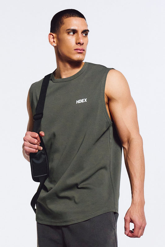 HDEX Main Small Logo Sleeveless Khaki