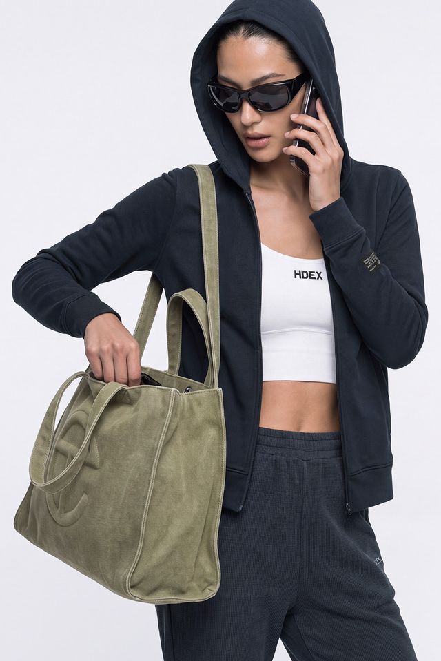 HDEX Jaket Korea Olahraga Move Cotton Slim Hoodie Zip-Up W Storm Navy Wanita Fitness