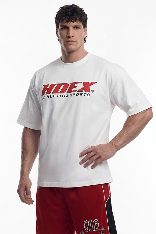 HDEX Baju Korea Olahraga Origin Short Sleeve White Pria Fitness