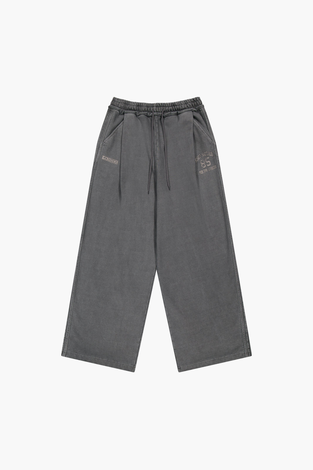 HDEX Celana Korea Olahraga Pigment Wide Sweat Pants Charcoal Pria Fitness