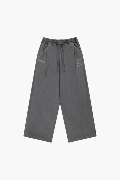 HDEX Celana Korea Olahraga Pigment Wide Sweat Pants Charcoal Pria Fitness