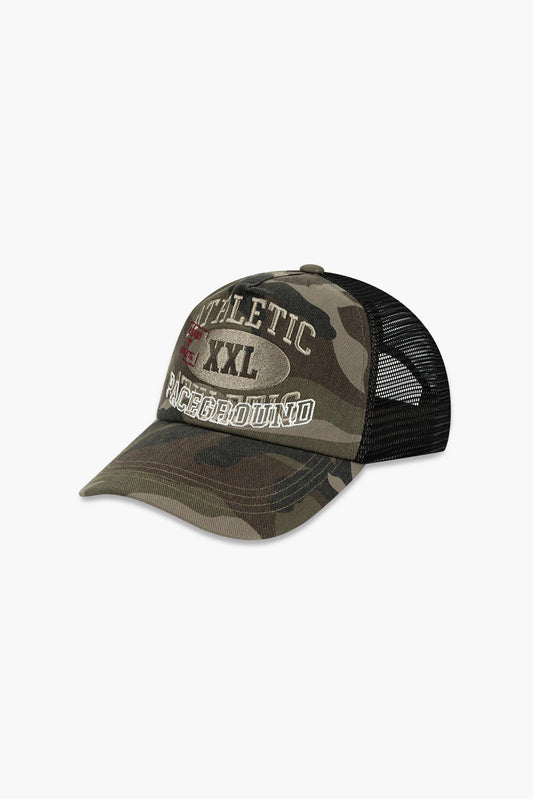 HDEX Topi Korea Olaraga Reverse Double Layer Trucker Cap Khaki Camo Pria Fitness