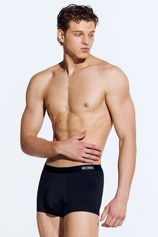 HDEX Celana Boxer Korea Olahraga Seamless Sports Drawers Black