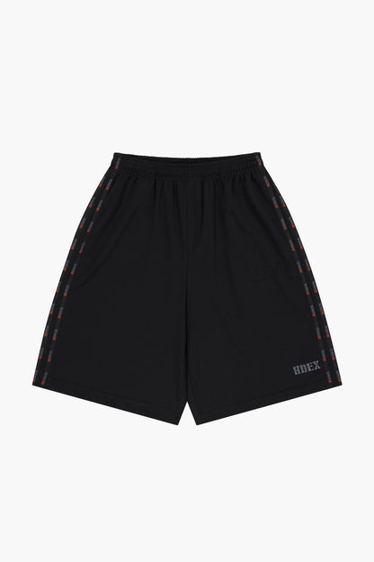 HDEX Celana Korea Olahraga The Mass 212 Tape Mesh Bermuda Shorts Black Pria Fitness