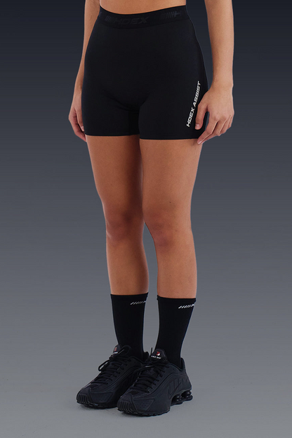 HDEX Celana Korea Olahraga Womens Assist Banding 3.5 Biker Shorts Black Wanita Fitness