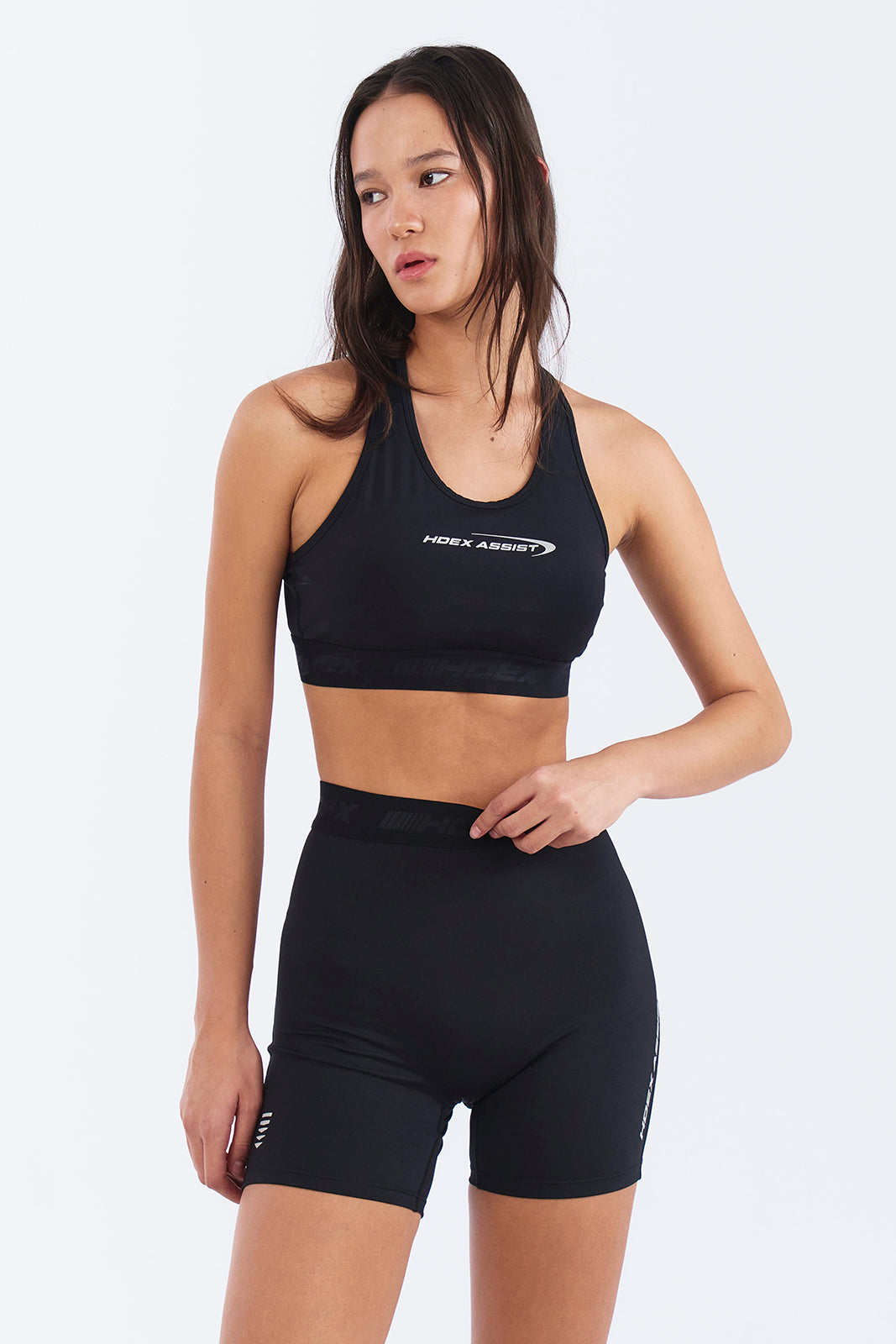 HDEX Celana Korea Olahraga Womens Assist Banding 3.5 Biker Shorts Black Wanita Fitness