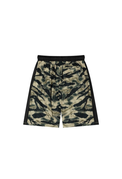 HDEX Celana Korea Olahraga Lift Camo Mesh Bermuda Shorts Khaki Camo Pria Fitness