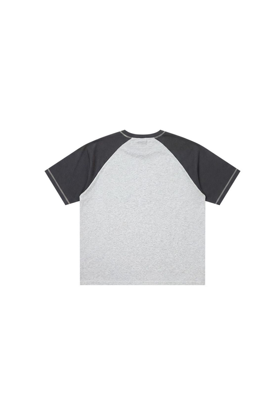 HDEX Baju Korea Olahraga Lift Stitch Raglan Short Sleeve Melange White Pria Fitness