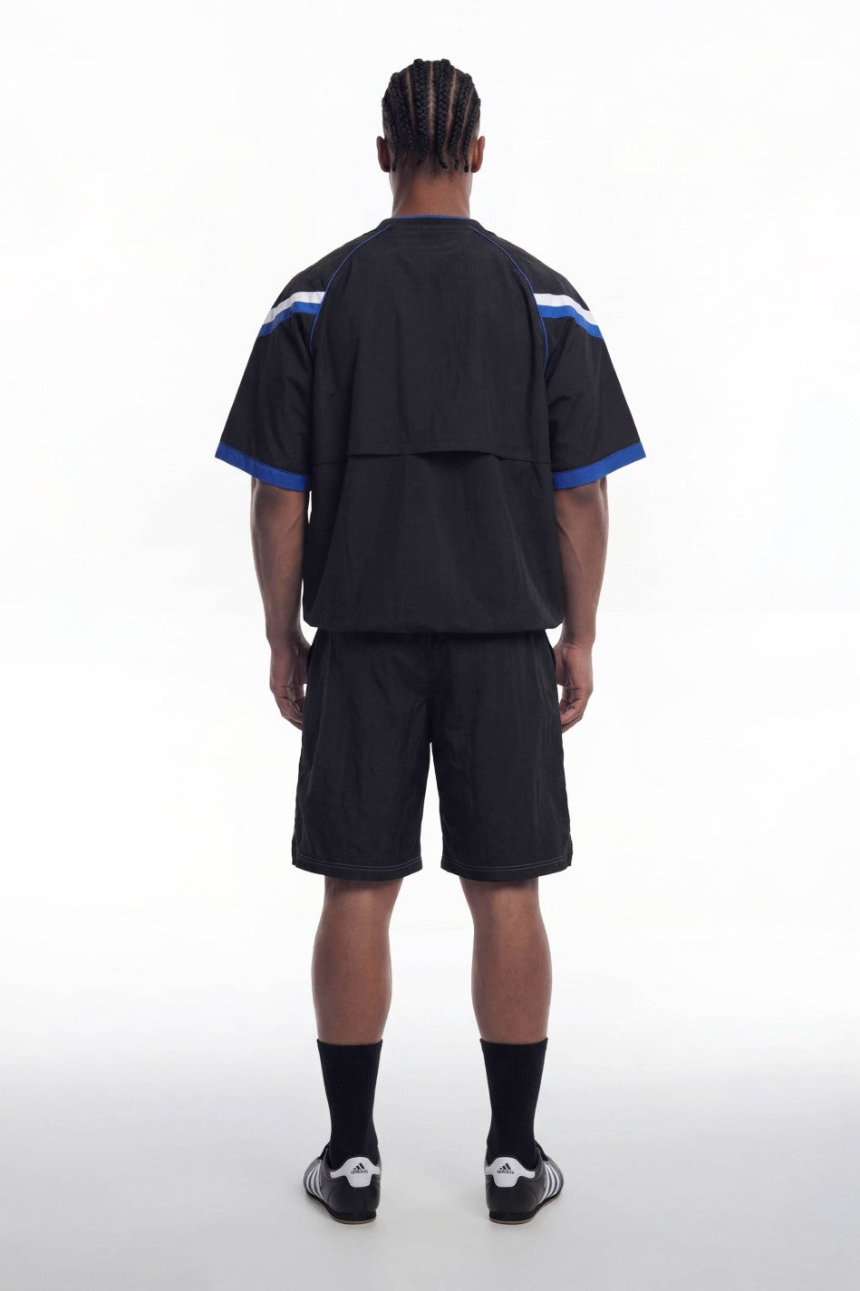 HDEX Celana Korea Olahraga Core Stitch Basketball Shorts Black Pria Fitness