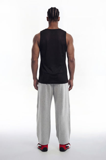 HDEX Baju Korea Olahraga Mesh Reversible Sleeveless Black Pria Fitness