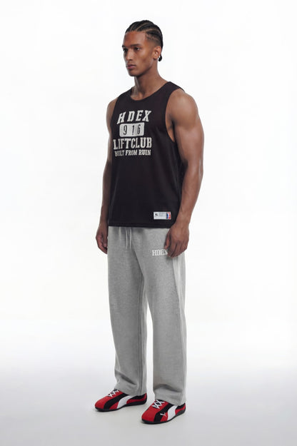 HDEX Baju Korea Olahraga Mesh Reversible Sleeveless Black Pria Fitness