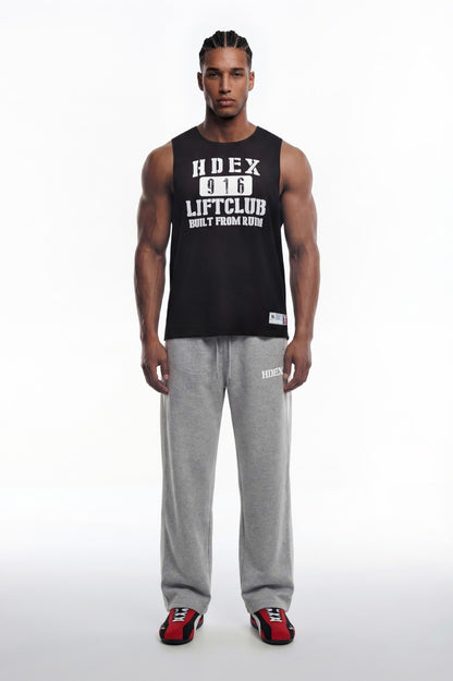 HDEX Baju Korea Olahraga Mesh Reversible Sleeveless Black Pria Fitness