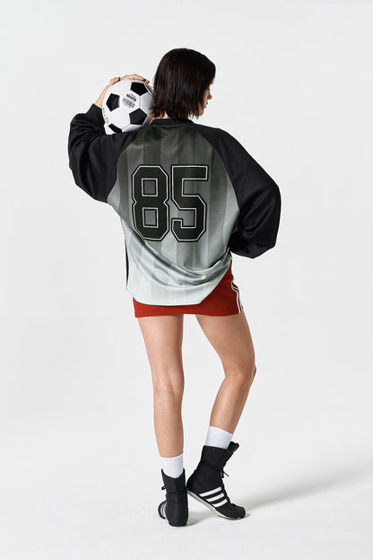 HDEX Baju Korea Olahraga Stripe Jersey Long Sleeve Black Pria Fitness