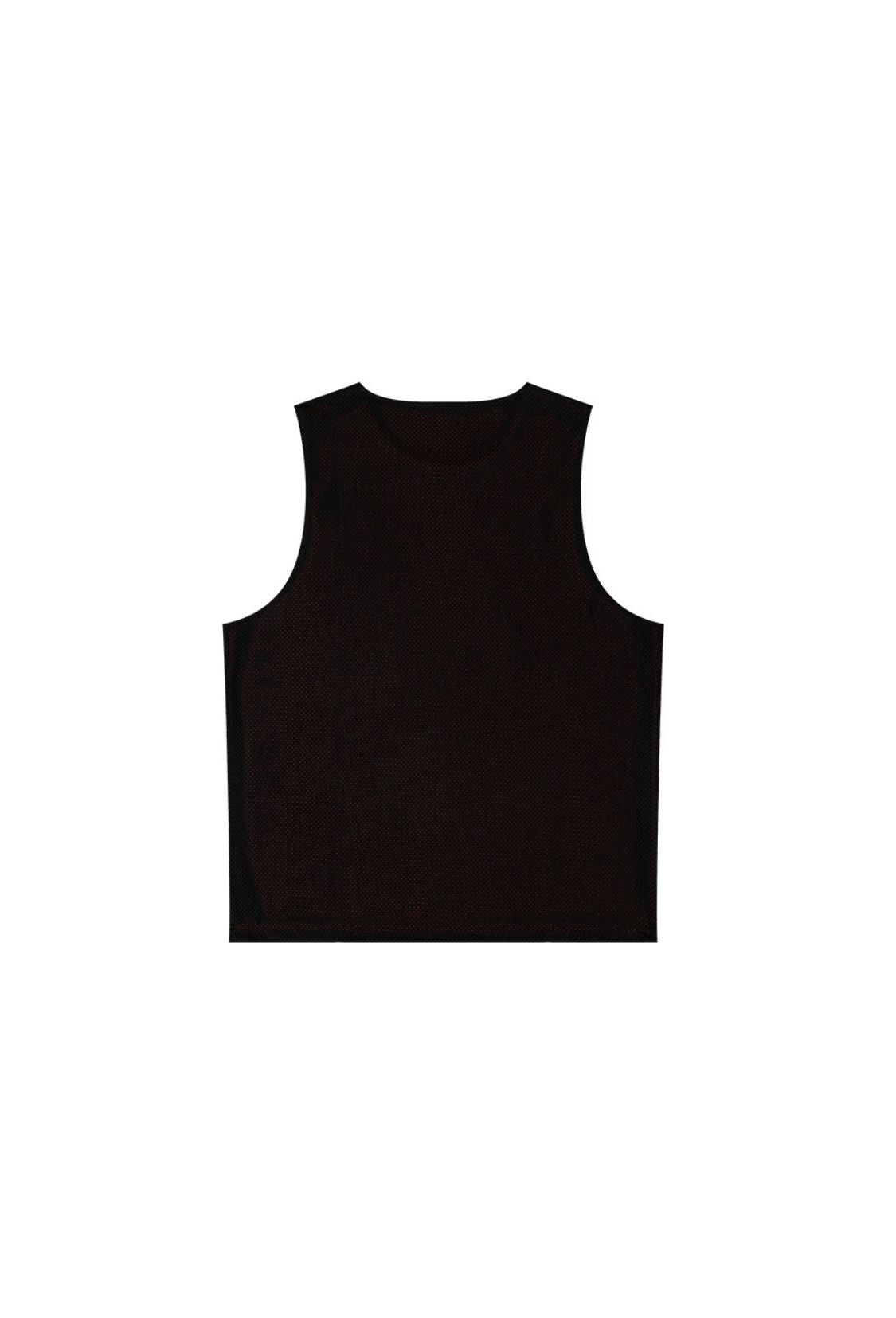 HDEX Baju Korea Olahraga Mesh Reversible Sleeveless Black Pria Fitness