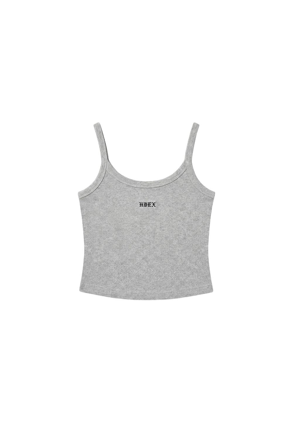 HDEX Baju Korea Olahraga One Mile 2-Way Waffle Sleeveless Melange White Wanita Fitness