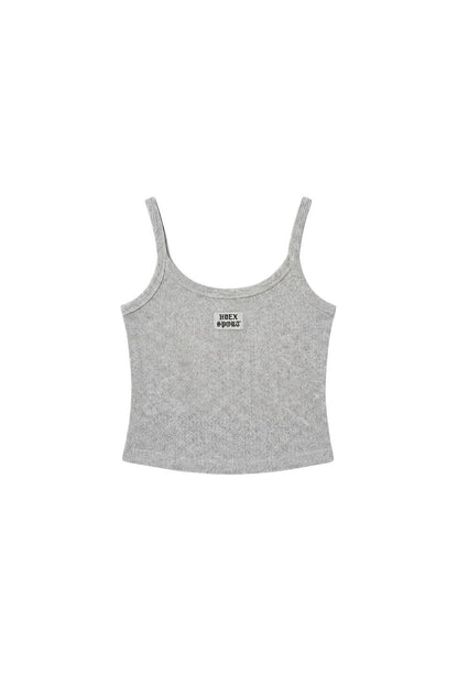 HDEX Baju Korea Olahraga One Mile 2-Way Waffle Sleeveless Melange White Wanita Fitness