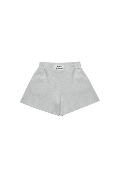 HDEX Celana Korea Olahraga One Mile Label Waffle Shorts W Melange White Wanita Fitness