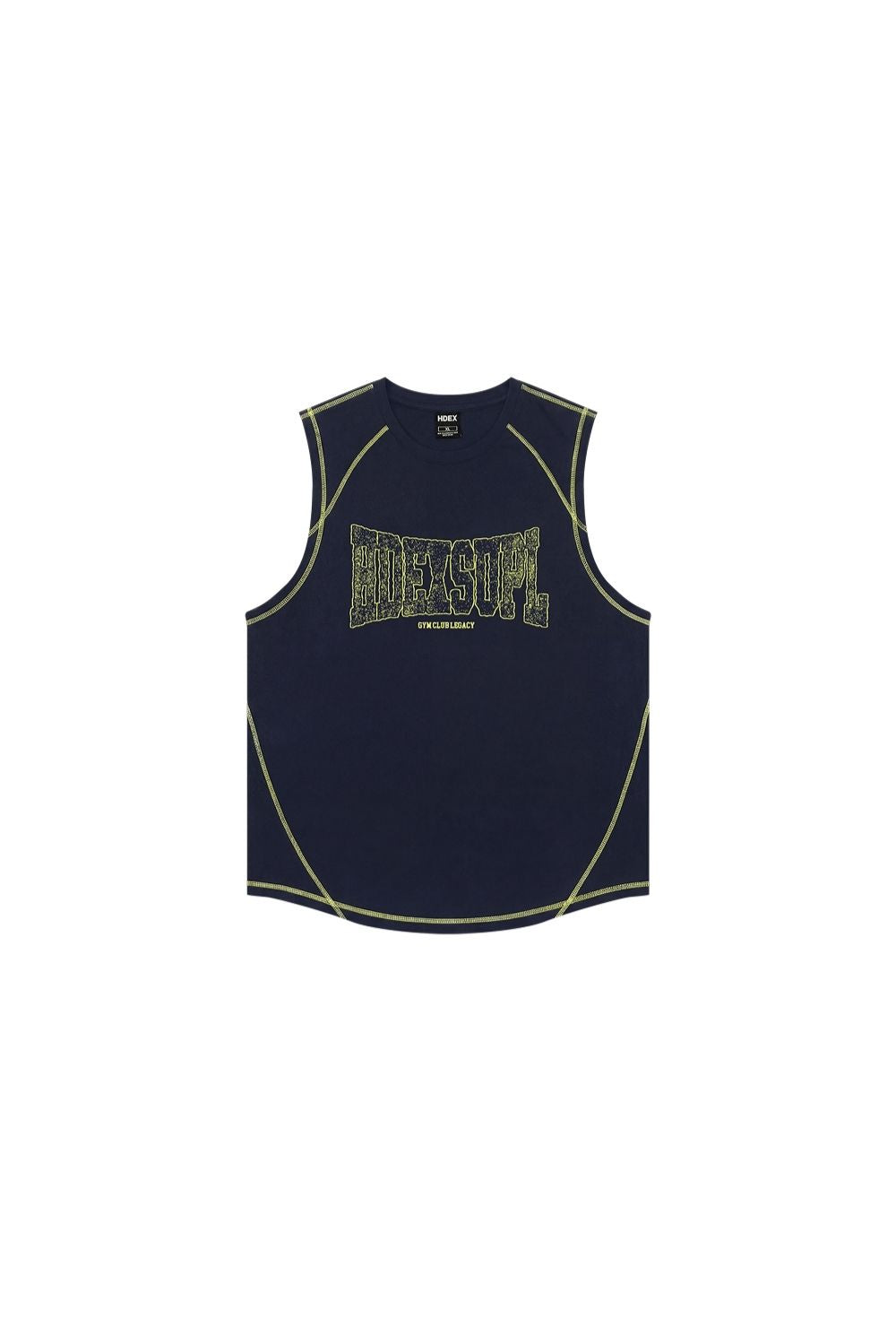 HDEX Baju Korea Olahraga Mega Wide Sleeveless Navy Pria Fitness