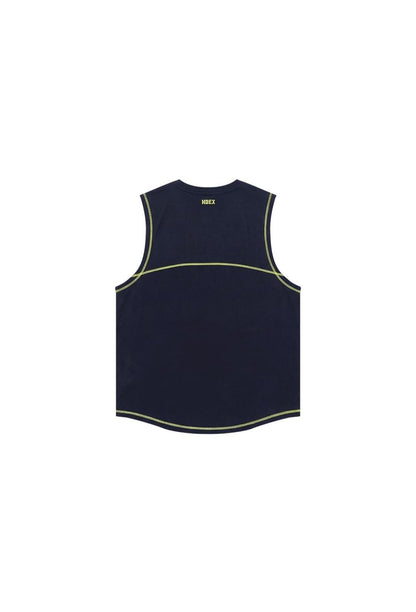 HDEX Baju Korea Olahraga Mega Wide Sleeveless Navy Pria Fitness