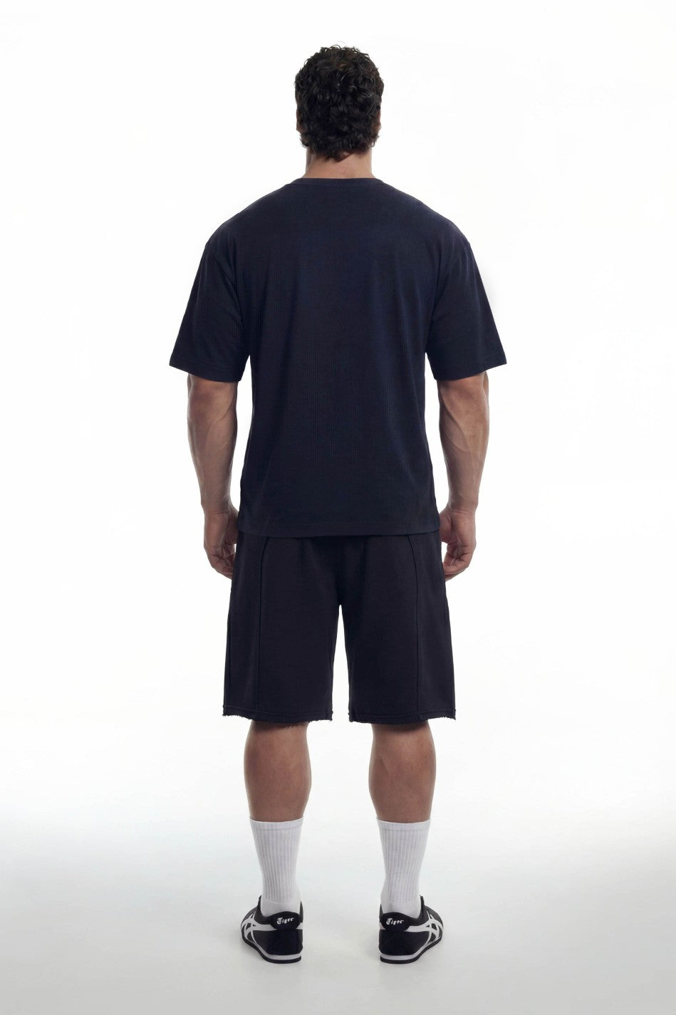 HDEX Baju Korea Olahraga Core Sorona Mesh Short Sleeve Navy Pria Fitness