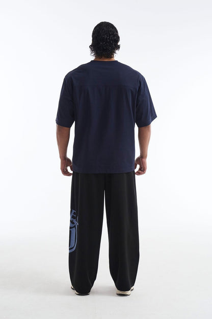 HDEX Baju Korea Olahraga Core Combi Sorona Mesh Short Sleeve Navy