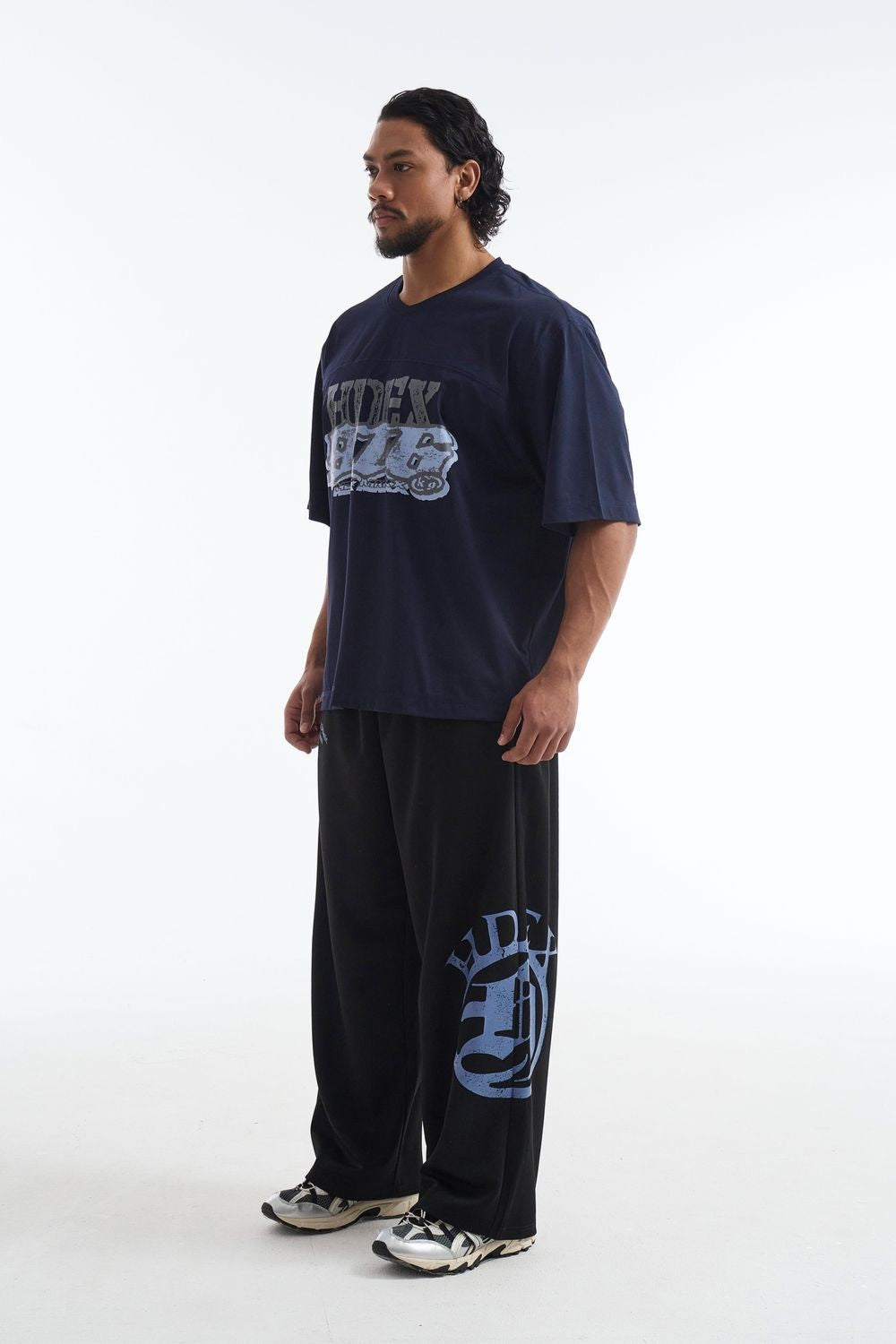 HDEX Baju Korea Olahraga Core Combi Sorona Mesh Short Sleeve Navy