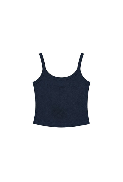 HDEX Baju Korea Olahraga One Mile 2-Way Waffle Sleeveless Navy Wanita Fitness