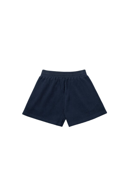 HDEX Celana Korea Olahraga One Mile Label Waffle Shorts W Navy Wanita Fitness